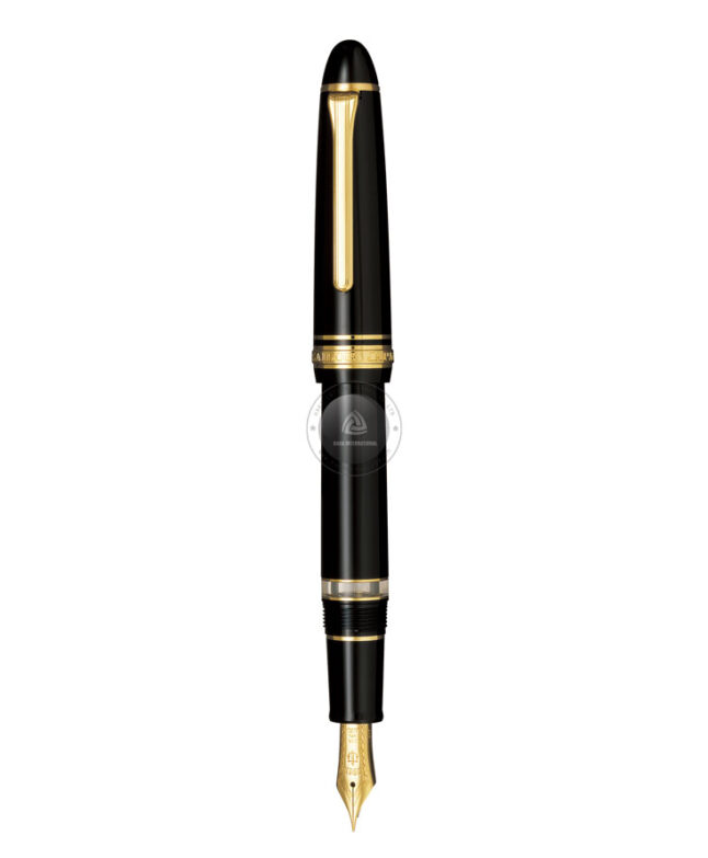 Sailor-1911-Classic-REALO-Piston-Filled-Fountain-Pen,-Black-with-Gold-Accents-11-3924-220